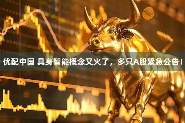 优配中国 具身智能概念又火了，多只A股紧急公告！